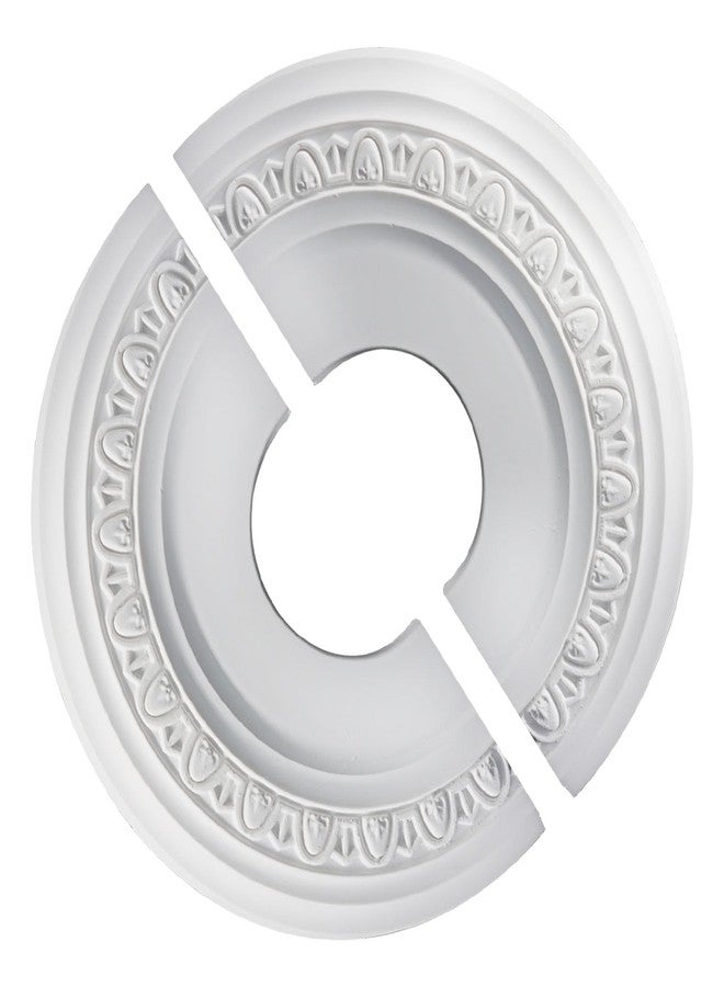 Zorfeter White Split Ceiling Medallion 12" OD x 4" ID, Decorative Ceiling Cover PU Fixture Cover, Elegant Style Millwork for Home Decor/Home Lighting - Image 2